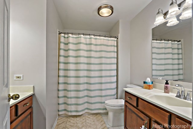 232 Bobolink Dr, Grayslake, IL 60030 - full bathroom featuring vanity, tile patterned flooring, and curtained shower