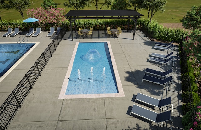 24503 W Kroll Dr, Plainfield, IL 60585 - community pool with a gazebo and a patio area