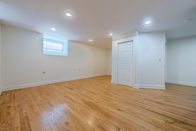 2318 S Central Park Ave Unit 101, Chicago, IL 60623 - basement with light wood-style flooring and recessed lighting