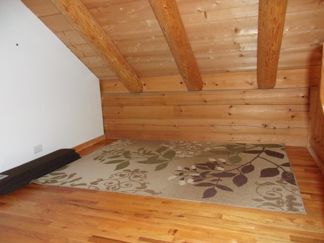 26901 W Burkhart Ln, Ingleside, IL 60041 - bonus room with a wood ceiling with exposed beams and wood finished floors