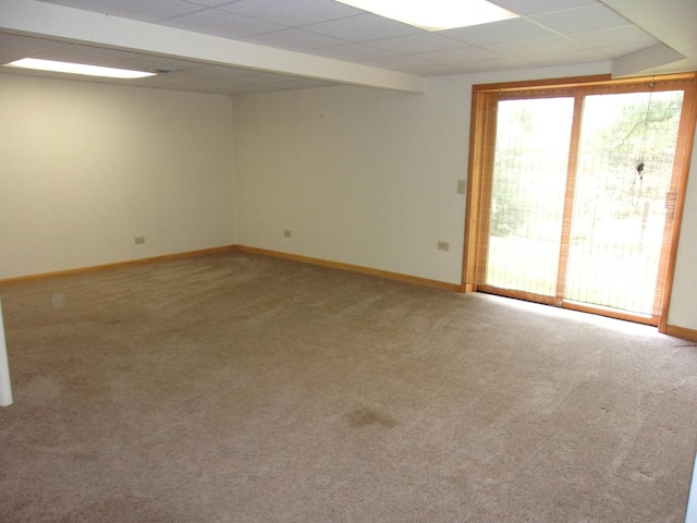 26901 W Burkhart Ln, Ingleside, IL 60041 - empty room with carpet floors and a paneled ceiling