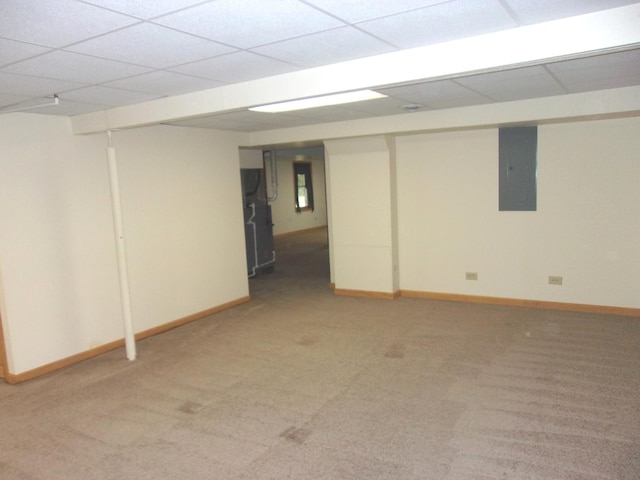26901 W Burkhart Ln, Ingleside, IL 60041 - finished basement with electric panel and light colored carpet
