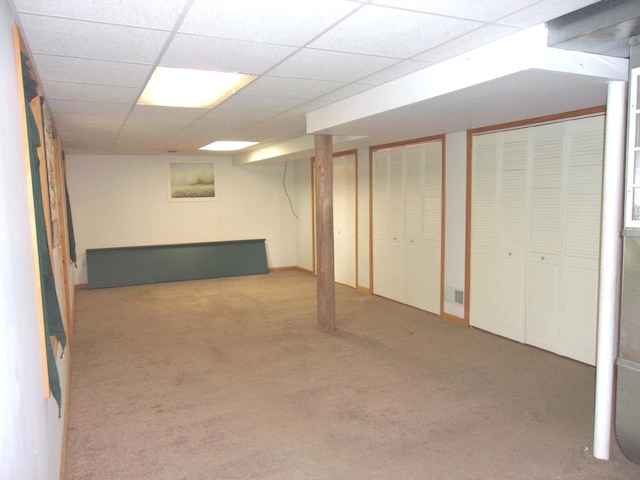 26901 W Burkhart Ln, Ingleside, IL 60041 - finished basement with carpet flooring