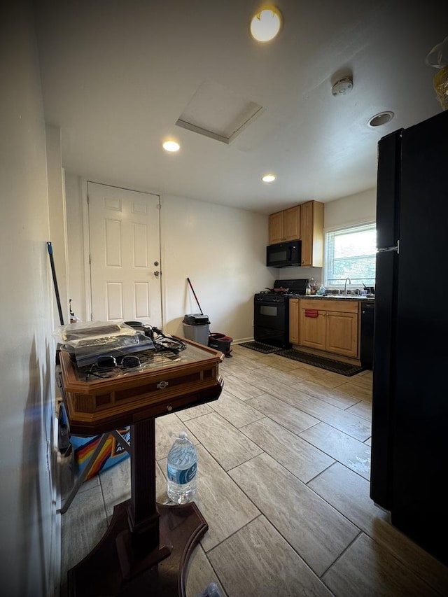 8513 S Sangamon St, Chicago, IL 60620 - rec room with attic access, recessed lighting, and wood finish floors