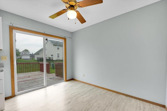 390 Madeline Trl, Rockford, IL 61107 - spare room with wood finished floors and ceiling fan
