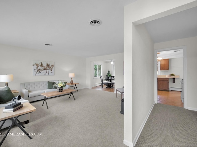 513 Chaney Ave, Crest Hill, IL 60403 - carpeted living room featuring baseboards