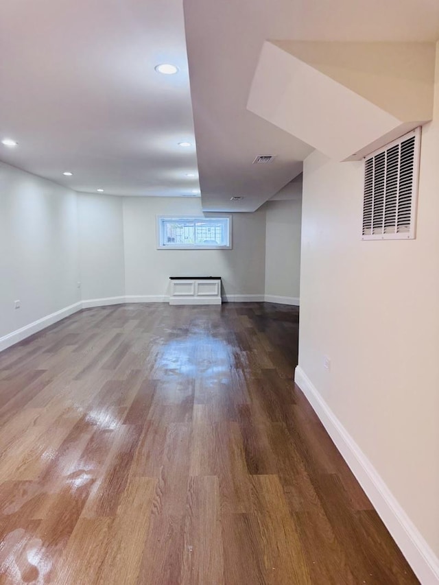 7253 S Marshfield Ave, Chicago, IL 60636 - below grade area featuring wood finished floors and recessed lighting