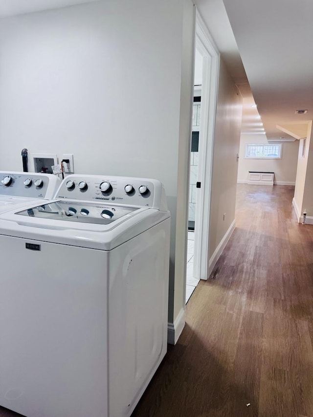 7253 S Marshfield Ave, Chicago, IL 60636 - laundry area featuring washer hookup and wood finished floors