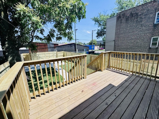 7253 S Marshfield Ave, Chicago, IL 60636 - wooden deck with a fenced backyard