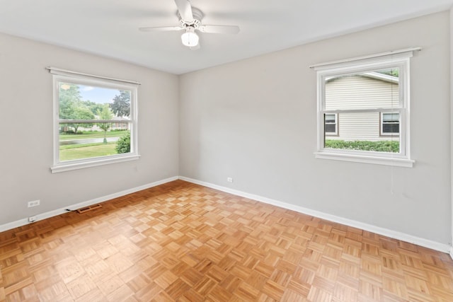 57 Kenilworth Ave, Elk Grove Village, IL 60007 - spare room featuring baseboards and ceiling fan