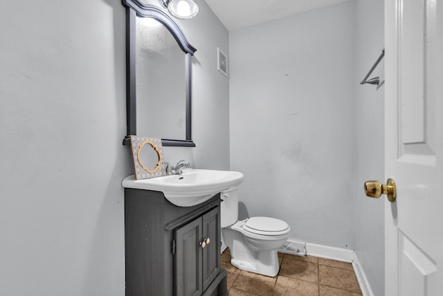 2059 Pine St Unit D, Des Plaines, IL 60018 - half bathroom with vanity and tile patterned floors