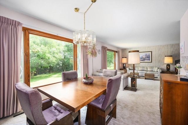 10S125 Springbrook Dr, Naperville, IL 60565 - dining area with a chandelier and light colored carpet