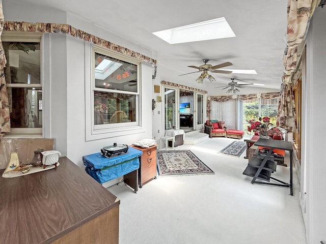 1607 Parkside Ct, Freeport, IL 61032 - sunroom with a skylight and lofted ceiling