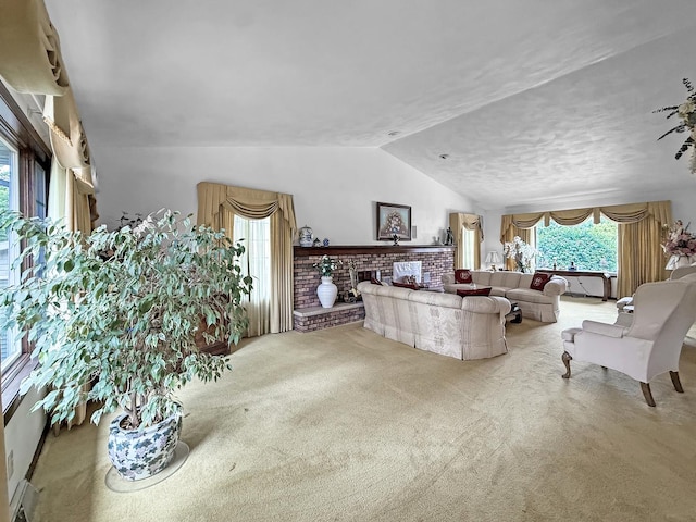 1607 Parkside Ct, Freeport, IL 61032 - carpeted living area featuring lofted ceiling