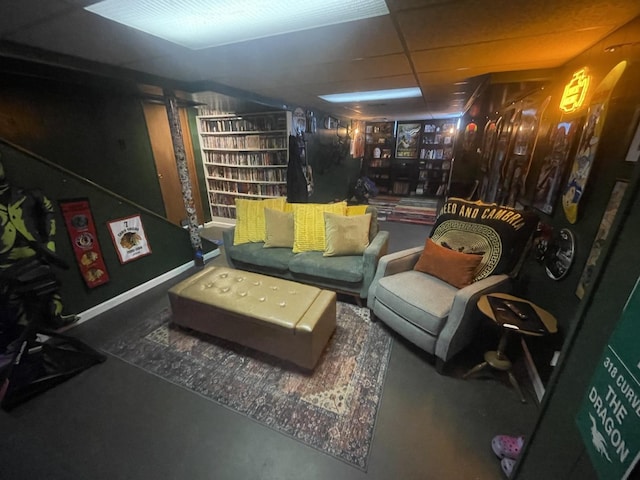 111 Earl Ave, Joliet, IL 60436 - sitting room with a drop ceiling and finished concrete flooring