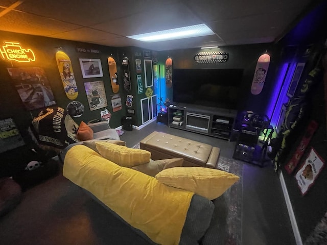 111 Earl Ave, Joliet, IL 60436 - living room with a drop ceiling