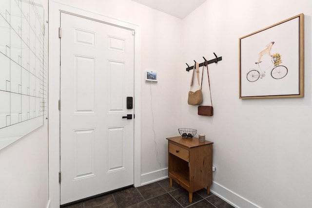 8378 Dunmore Dr, Tinley Park, IL 60487 - foyer with baseboards and dark tile patterned flooring