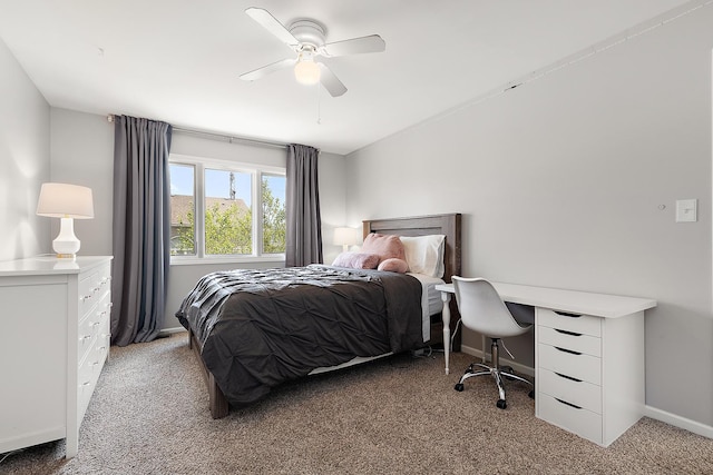 8378 Dunmore Dr, Tinley Park, IL 60487 - bedroom featuring light colored carpet and ceiling fan