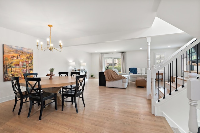 8378 Dunmore Dr, Tinley Park, IL 60487 - dining area featuring light wood finished floors, plenty of natural light, and stairway