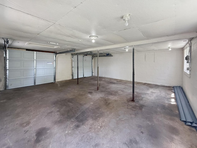 309 W S St, Pearl City, IL 61062 - garage with concrete block wall