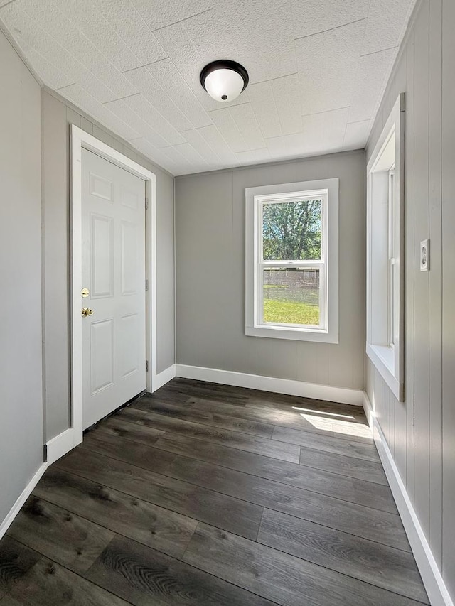 309 W S St, Pearl City, IL 61062 - empty room with dark wood finished floors