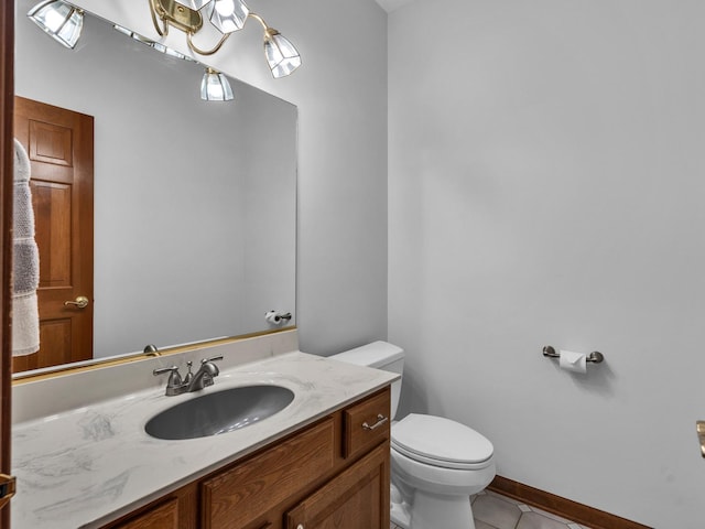 231 Deer Ln, Sleepy Hollow, IL 60118 - half bath featuring tile patterned flooring and vanity