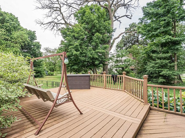 231 Deer Ln, Sleepy Hollow, IL 60118 - view of wooden terrace