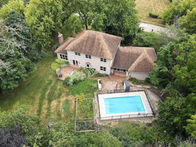 231 Deer Ln, Sleepy Hollow, IL 60118 - view from above of property with a pool