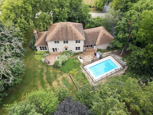 231 Deer Ln, Sleepy Hollow, IL 60118 - view from above of property with a pool area