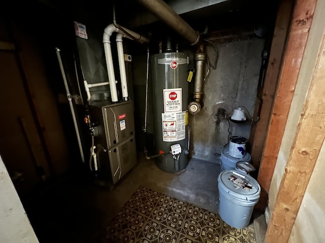 103 Morris St, Bellwood, IL 60104 - utility room with water heater and heating unit