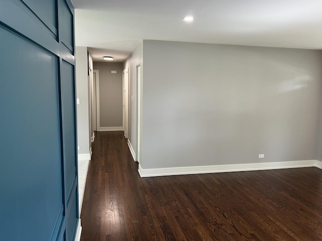 9128 Homestead Ln, Bridgeview, IL 60455 - hall with dark wood-style flooring and recessed lighting