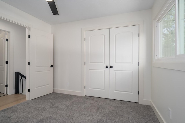 1717 Liston Ct, Normal, IL 61761 - unfurnished bedroom with carpet floors, a closet, and ceiling fan