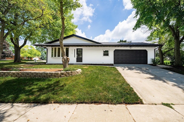 1717 Liston Ct, Normal, IL 61761 - single story home with a garage, driveway, and a front lawn