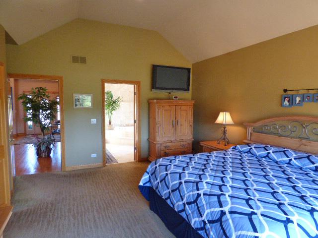 41W951 Hunters Hill Dr, Saint Charles, IL 60175 - carpeted bedroom with lofted ceiling