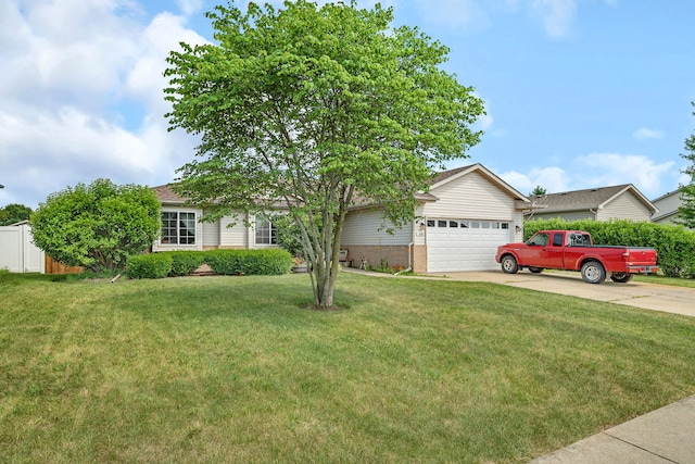 1308 Cumberland Dr, Joliet, IL 60431 - view of front of home with a front lawn, driveway, an attached garage, and brick siding