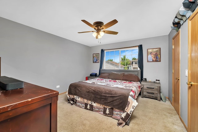 1308 Cumberland Dr, Joliet, IL 60431 - carpeted bedroom with ceiling fan and baseboards