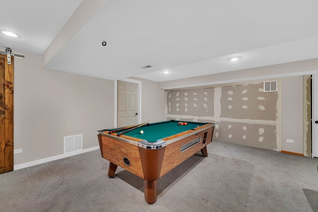 1308 Cumberland Dr, Joliet, IL 60431 - playroom featuring carpet floors, billiards, and recessed lighting