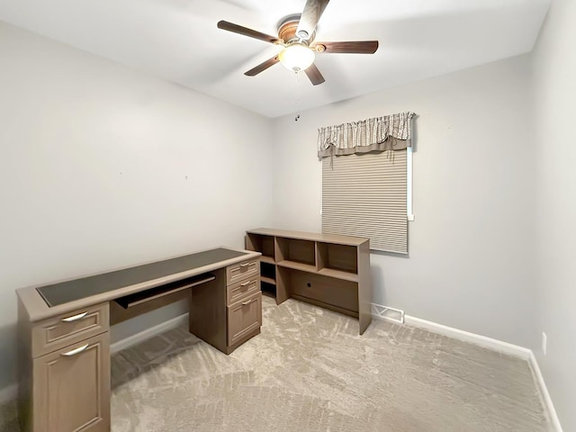 701 E Soper St, Winnebago, IL 61088 - unfurnished office with ceiling fan and light carpet