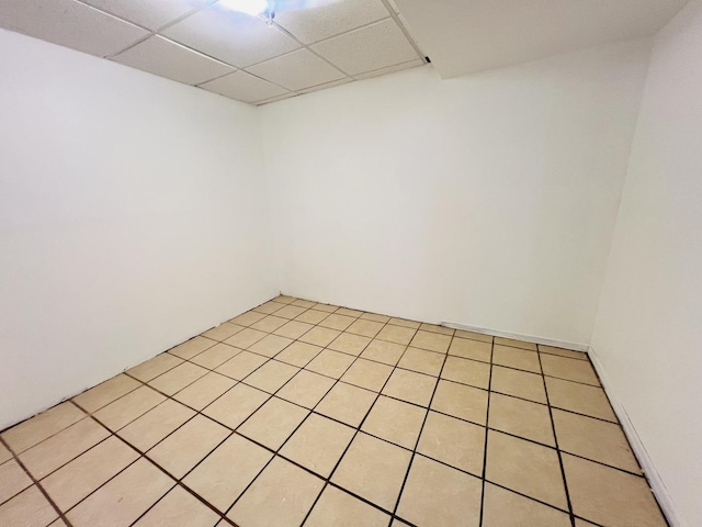 1858 David Ave, Joliet, IL 60433 - unfurnished room featuring light tile patterned flooring and a paneled ceiling