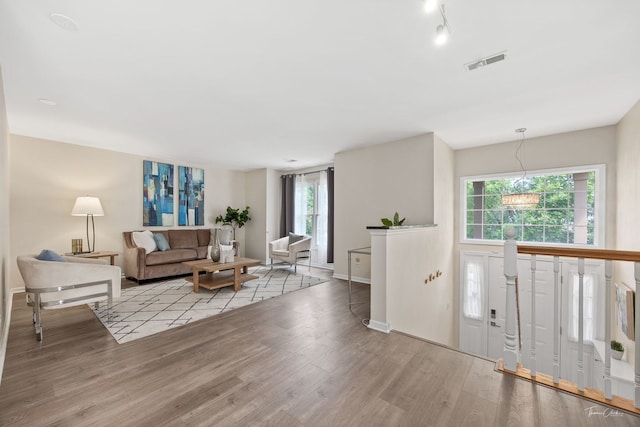 1530 Orchard Cir, Naperville, IL 60565 - living room featuring wood finished floors and plenty of natural light
