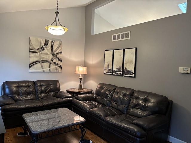 16529 Edgewood Dr, Plainfield, IL 60586 - living room featuring lofted ceiling and wood finished floors