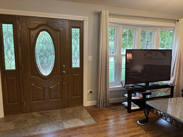 16529 Edgewood Dr, Plainfield, IL 60586 - foyer featuring baseboards and wood finished floors