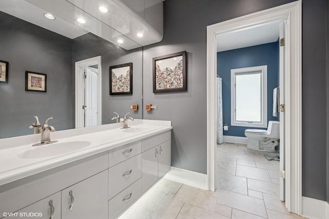 1881 Haven Ln, Green Oaks, IL 60048 - bathroom with double vanity and recessed lighting