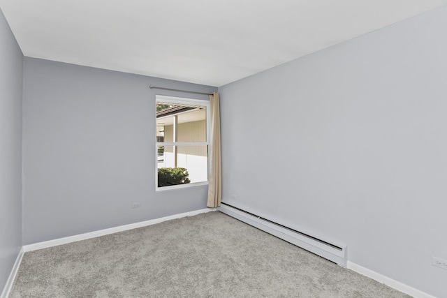 9613 S Kostner Ave, Oak Lawn, IL 60453 - carpeted empty room featuring a baseboard radiator and baseboards