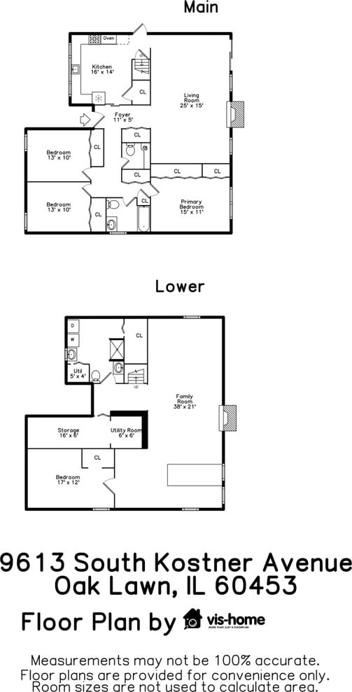9613 S Kostner Ave, Oak Lawn, IL 60453 - view of home floor plan