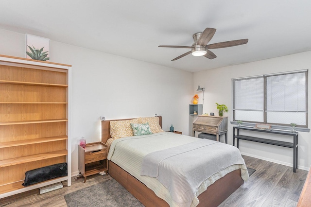 8306 Portsmouth Dr Unit 22B, Darien, IL 60561 - bedroom featuring wood finished floors and ceiling fan
