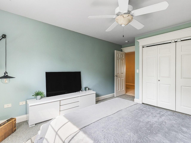 2207 N Elmkirk Pkwy N, Mchenry, IL 60051 - bedroom featuring carpet floors, a closet, and ceiling fan