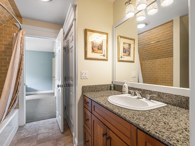 2207 N Elmkirk Pkwy N, Mchenry, IL 60051 - full bathroom featuring vanity and shower / tub combo with curtain