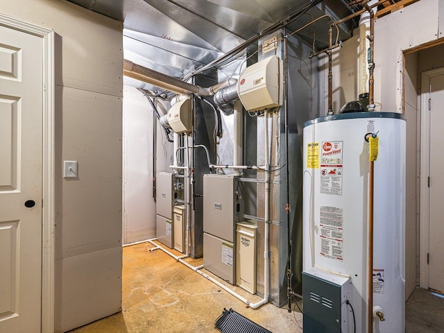 2207 N Elmkirk Pkwy N, Mchenry, IL 60051 - utility room featuring gas water heater