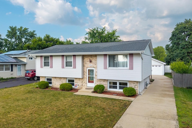 2110 Sanford Ave, New Lenox, IL 60451 - bi-level home with a garage, roof with shingles, and brick siding